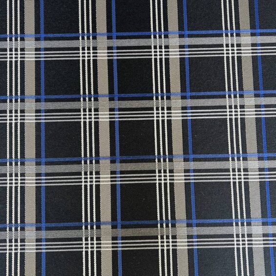 Motor Fabric Tartan Blue